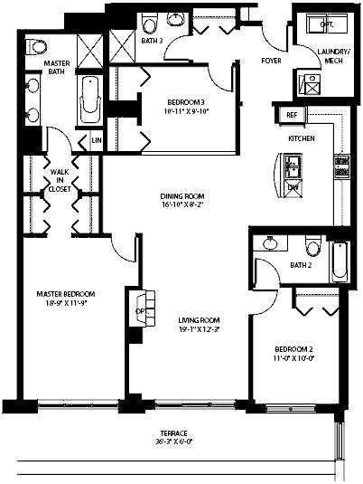 3140 N Sheffield Floorplan - 07 Tier*